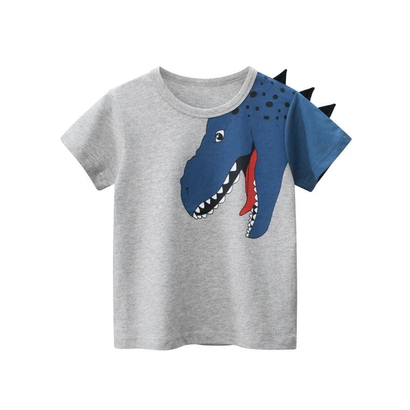 Kaos Anak Bahan Cotton premium 3 D Usia 1-7 Tahun Gambar Dino Tshirt anak Import Baju Atasan Anak Laki laki Import Kaos Anak Murah